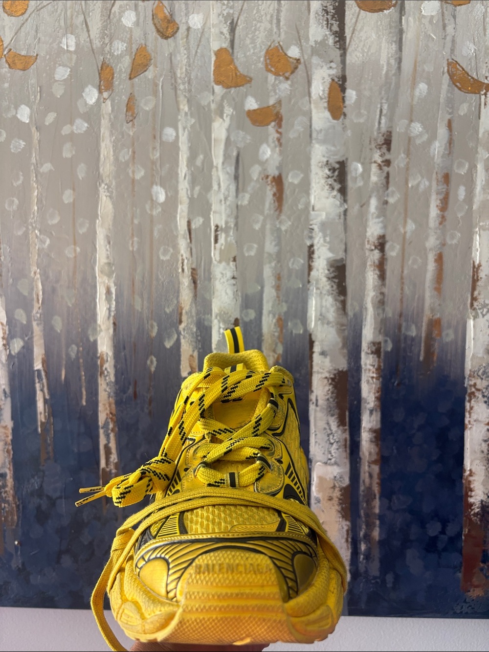Balenciaga Yellow and Black Men's Sneakers